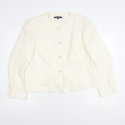 Debenhams Women's Ivory Suit Jacket Size 16