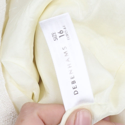 Debenhams Women's Ivory Suit Jacket Size 16