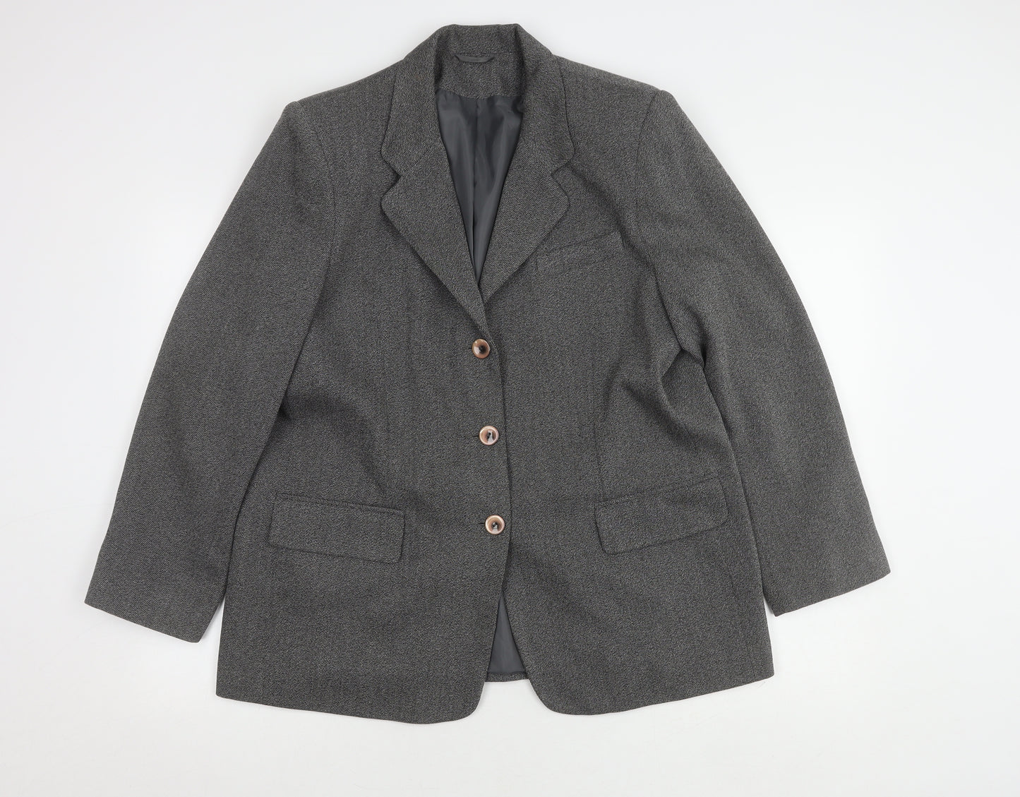 Bon Marché Women's Grey Suit Jacket Size 20 Classic Style