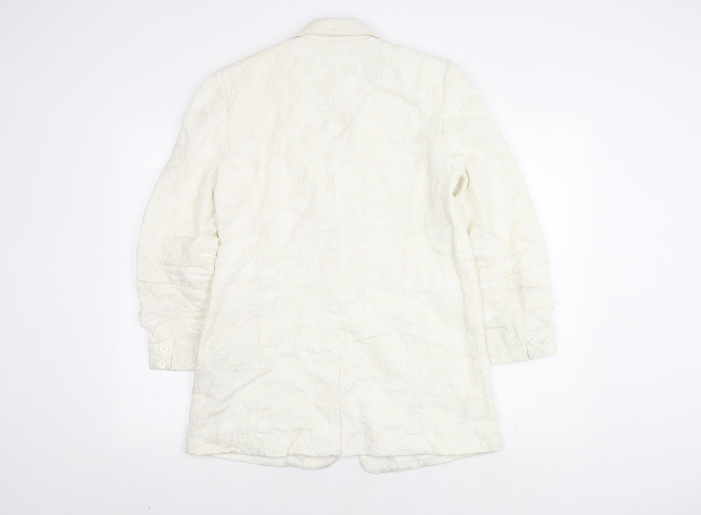 Joie Women's White Blazer, Size 8, Lined Notch Lapel