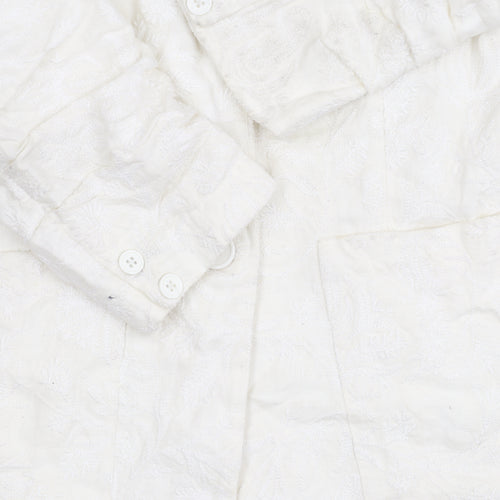 Joie Women's White Blazer, Size 8, Lined Notch Lapel
