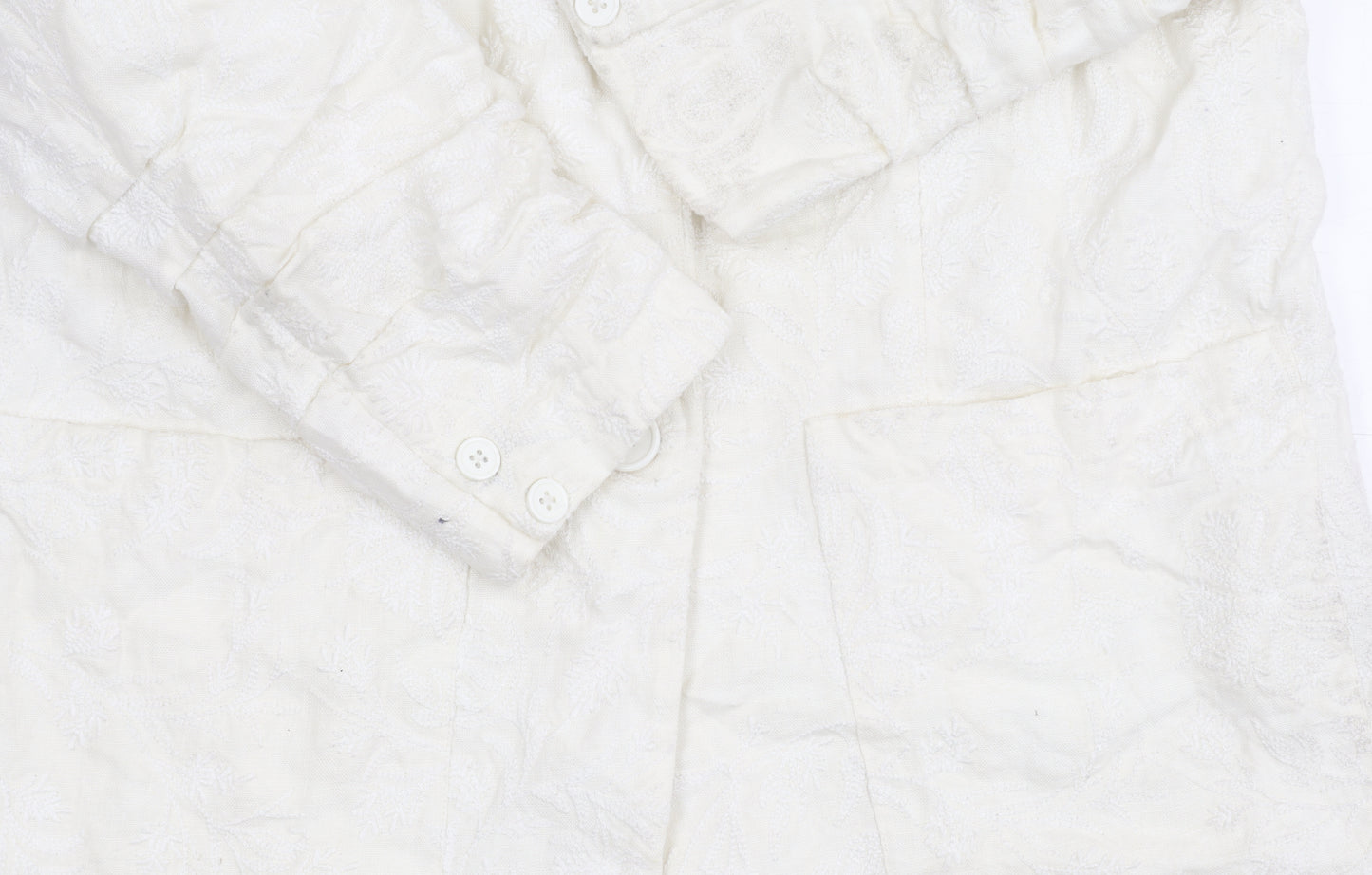 Joie Women's White Blazer, Size 8, Lined Notch Lapel