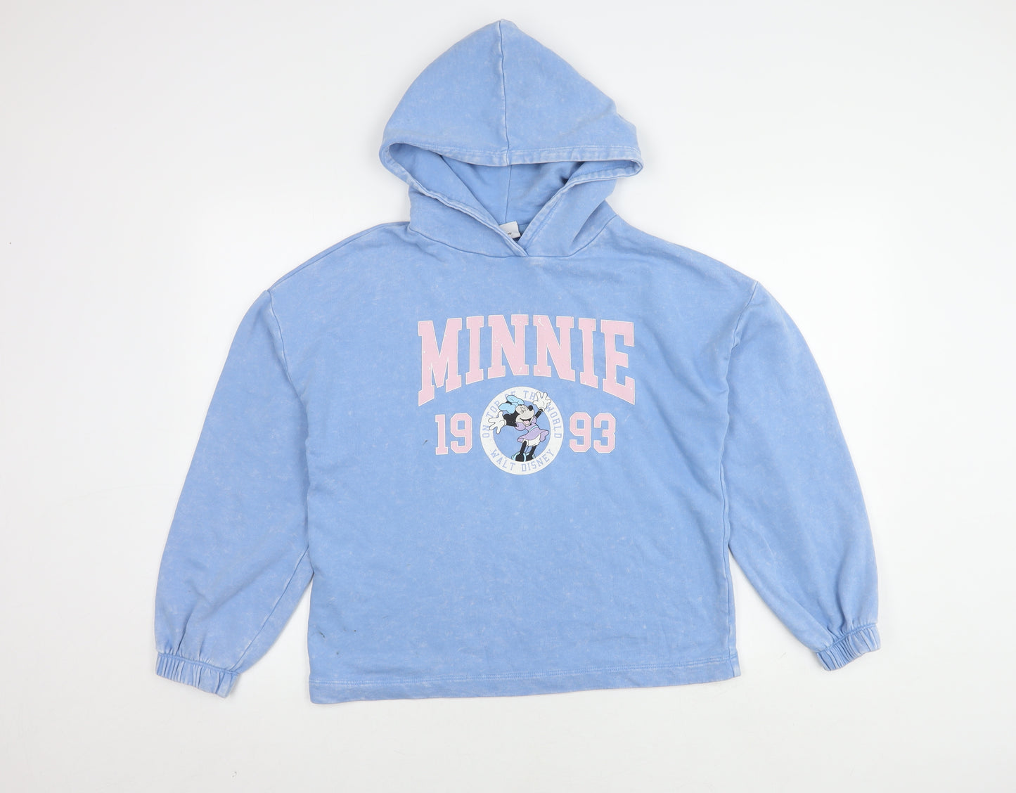 Disney Women’s Blue Hoodie Minnie Mouse Pullover Size 10