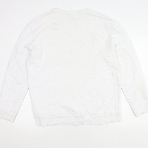 Lee Unisex Adults White XL Logo Sweatshirt