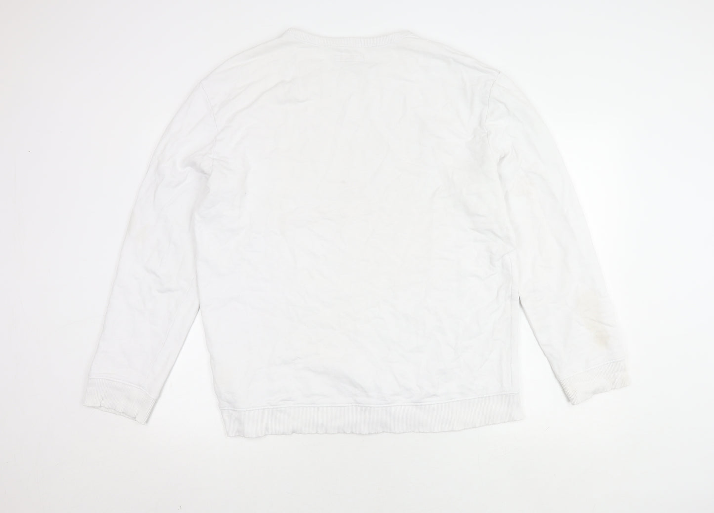 Lee Unisex Adults White XL Logo Sweatshirt