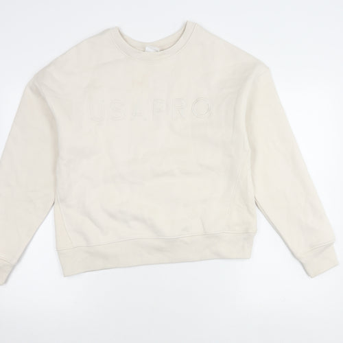 USA Pro Women's Ivory Pullover Sweatshirt Size 14