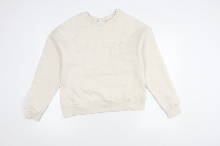 USA Pro Women's Ivory Pullover Sweatshirt Size 14