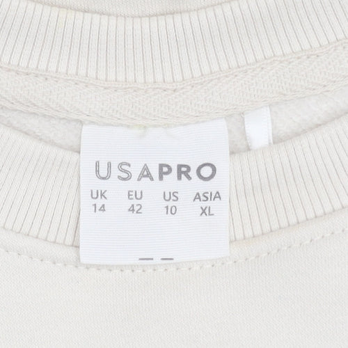 USA Pro Women's Ivory Pullover Sweatshirt Size 14