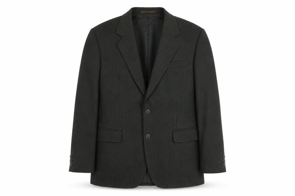 Front view of Varteks Men's Green Blazer -, size 42R, Classic Business Style