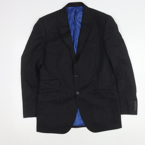 Marks and Spencer Grey Striped Suit Jacket, Men, Size 38R
