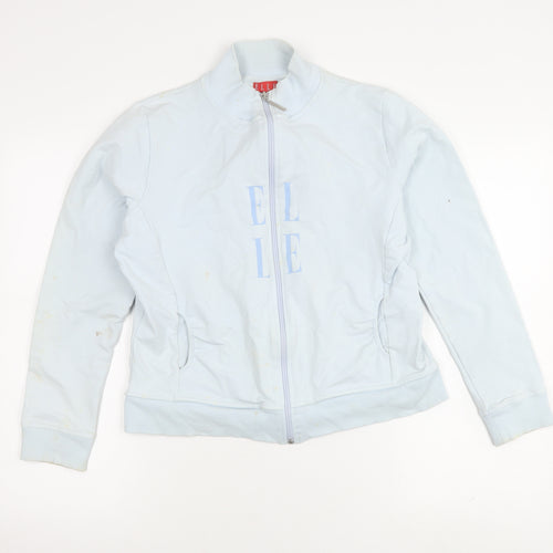 ELLE Women's Blue Cotton Jacket Size 16, Casual Style