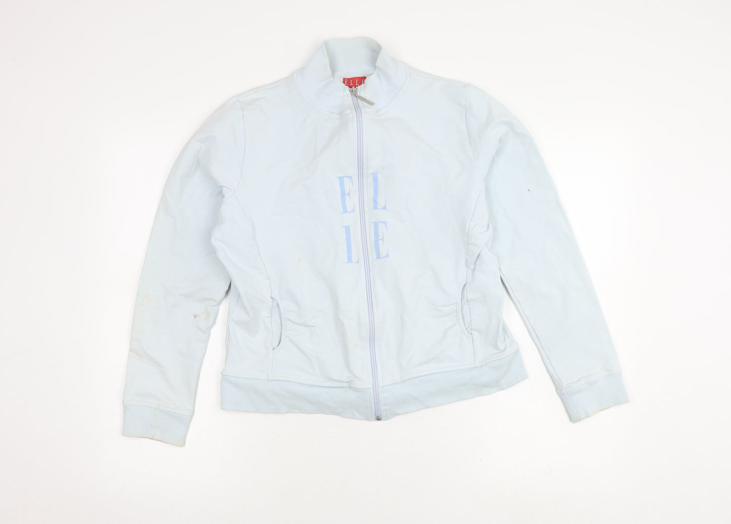 ELLE Women's Blue Cotton Jacket Size 16, Casual Style