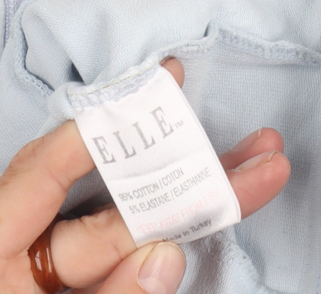ELLE Women's Blue Cotton Jacket Size 16, Casual Style