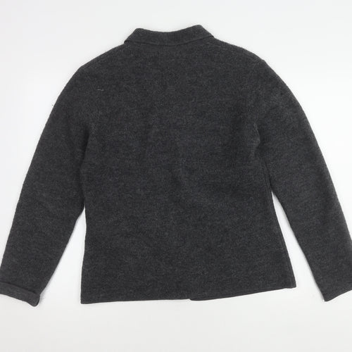 Boden Women's Grey Wool Cardigan, M, Long Sleeve