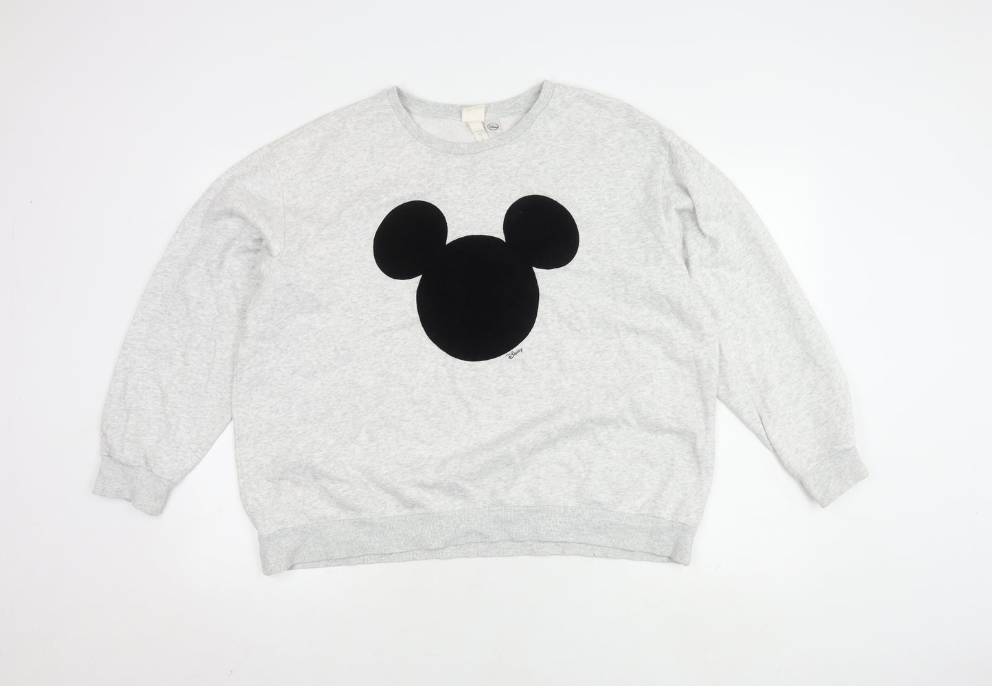 H&M Women's Grey XL Mickey Mouse Jumper