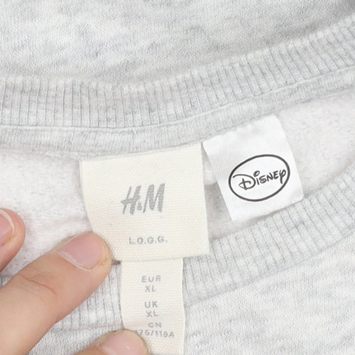 H&M Women's Grey XL Mickey Mouse Jumper