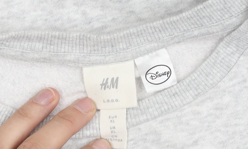 H&M Women's Grey XL Mickey Mouse Jumper