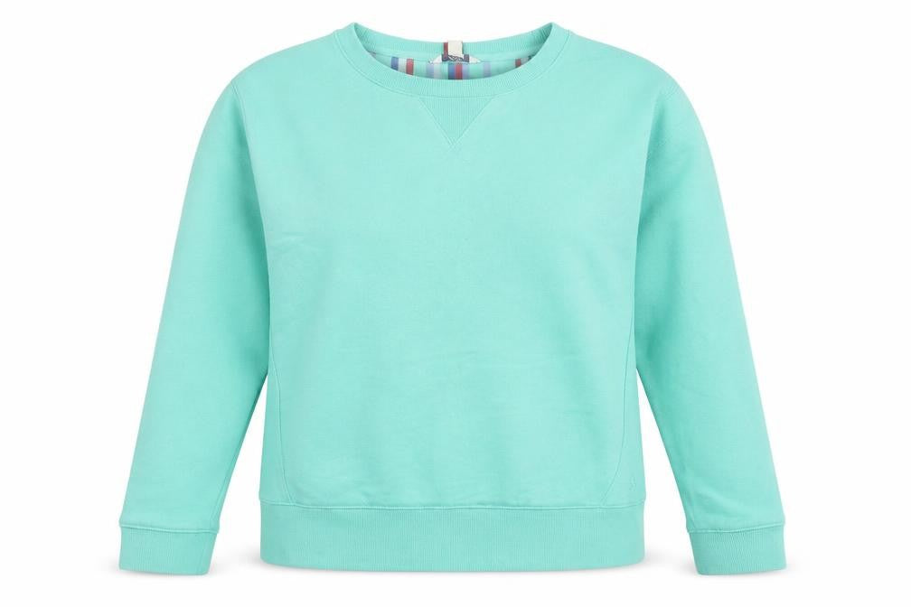 Front view of Joules Women's Green Pullover Sweatshirt, size 6