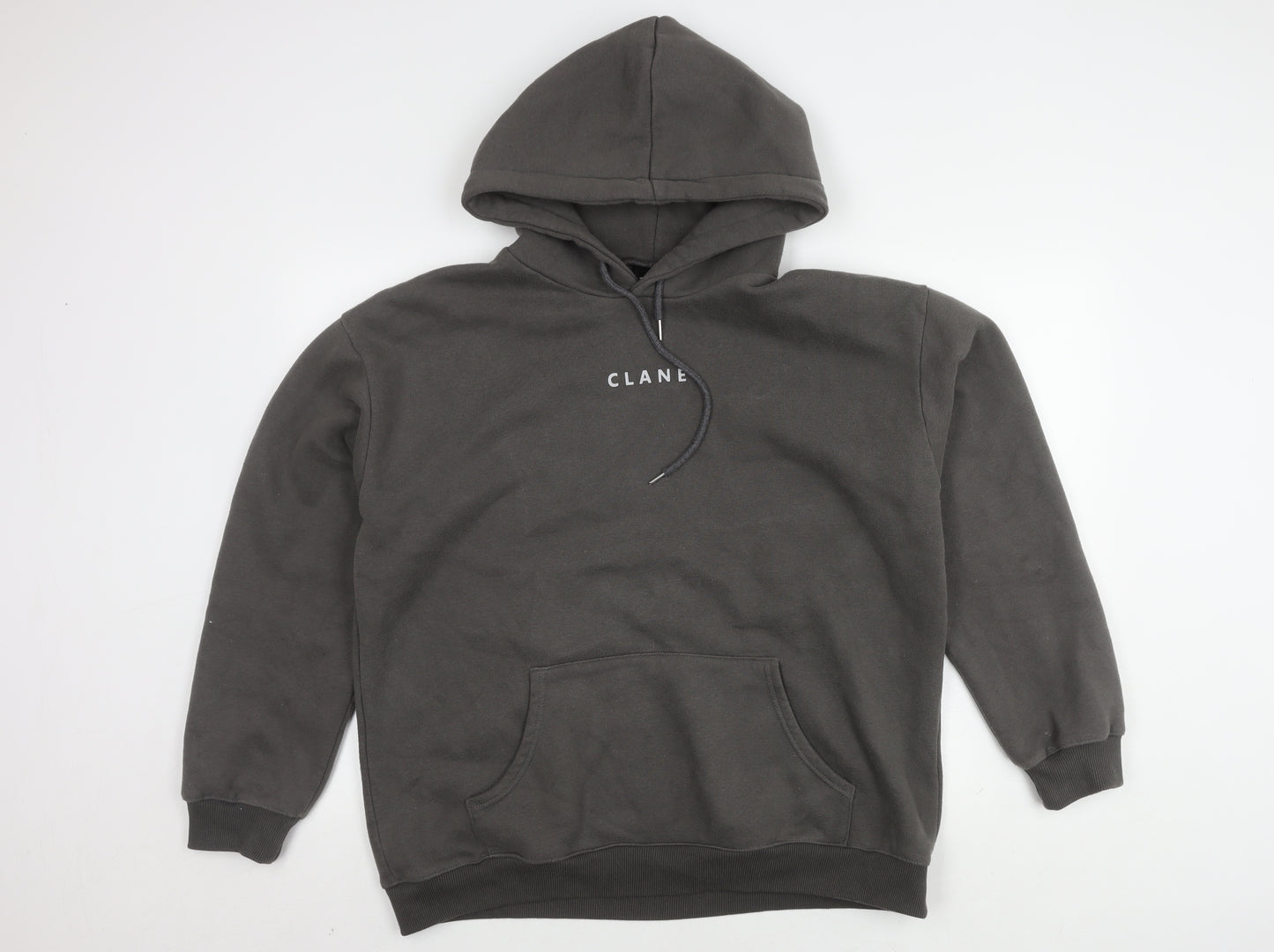 T + CC Men's Grey Pullover Hoodie M Hooded Logo