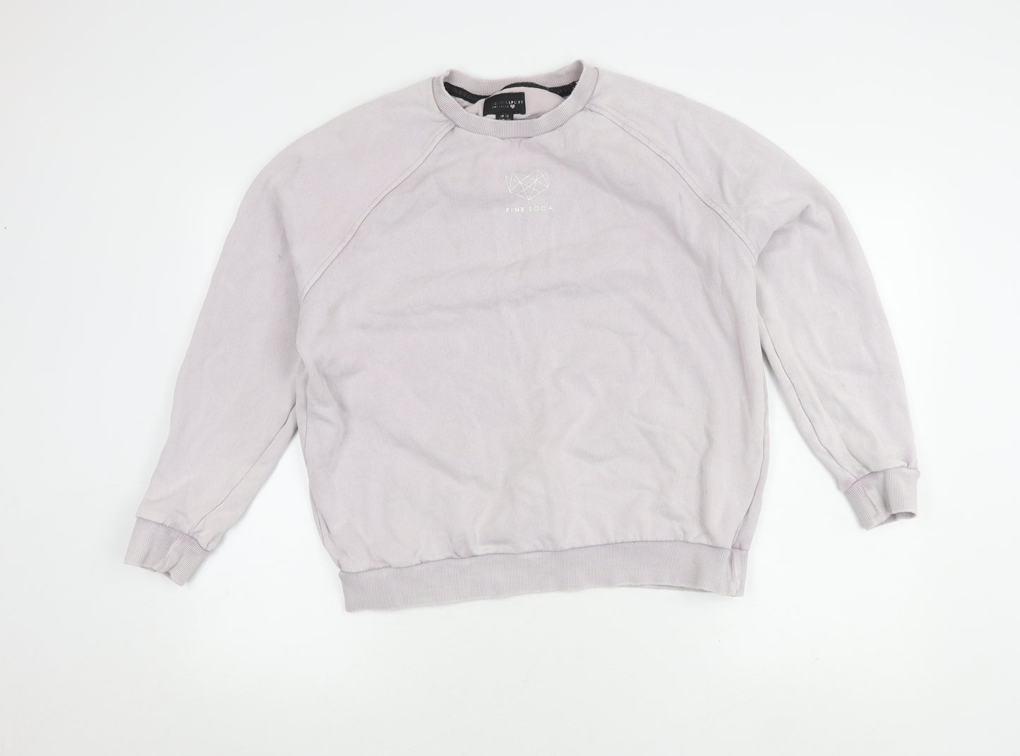 Pink Soda Sport Women's Grey Pullover Sweatshirt Size 10