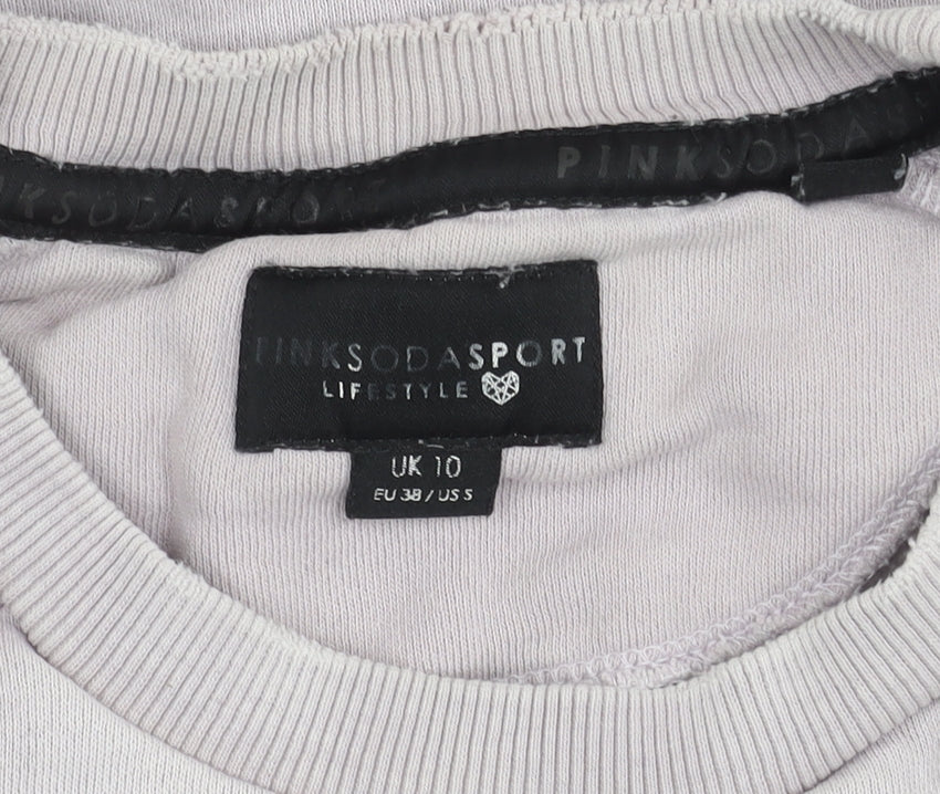 Pink Soda Sport Women's Grey Pullover Sweatshirt Size 10