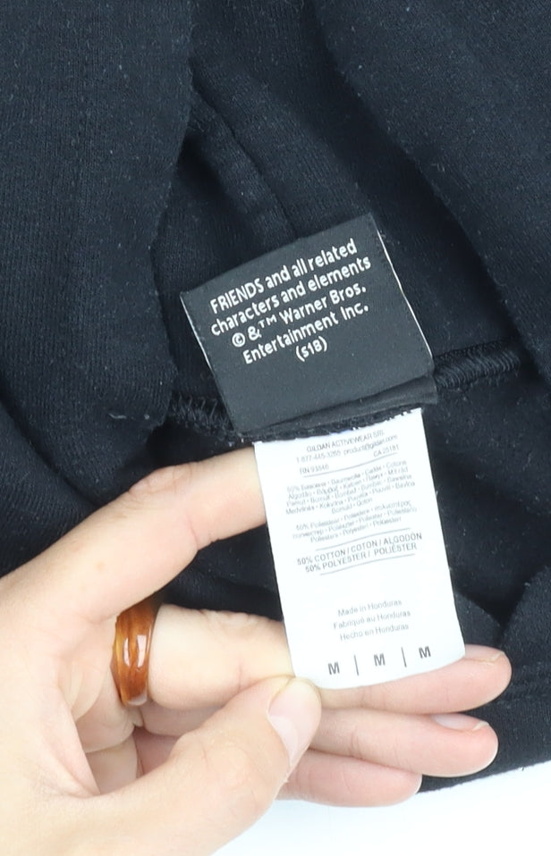 Friends Unisex Black Pullover Hoodie Size M