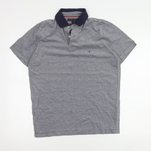 Tommy Hilfiger Men's Grey Polo Shirt S