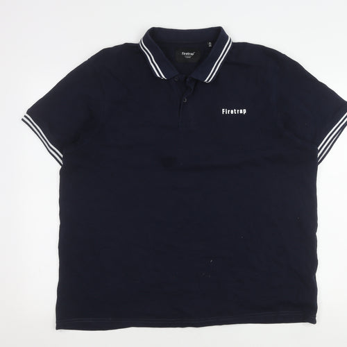 Firetrap Men's Blue 2XL Polo Shirt with Logo