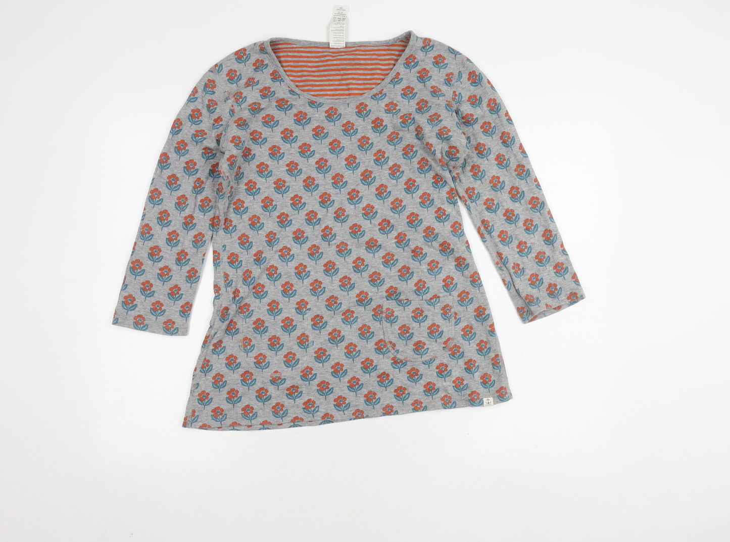 Women's Reversible Floral Tunic, Size 8, Multicoloured