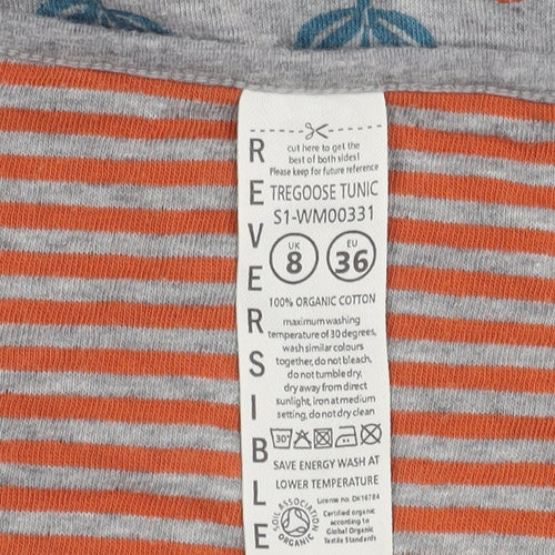 Women's Reversible Floral Tunic, Size 8, Multicoloured
