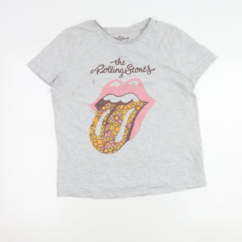 Tu Women’s Grey Rolling Stones T-Shirt Size 10