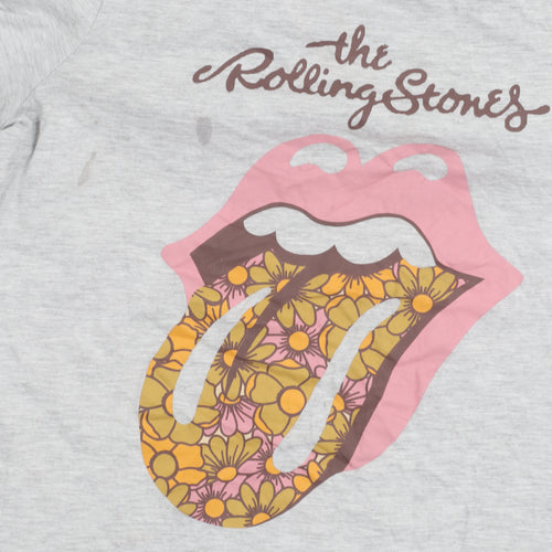 Tu Women’s Grey Rolling Stones T-Shirt Size 10