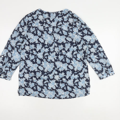 Mountain Warehouse Women's Blue Floral Tunic Blouse Size 10