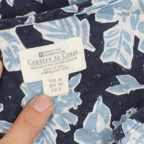 Mountain Warehouse Women's Blue Floral Tunic Blouse Size 10