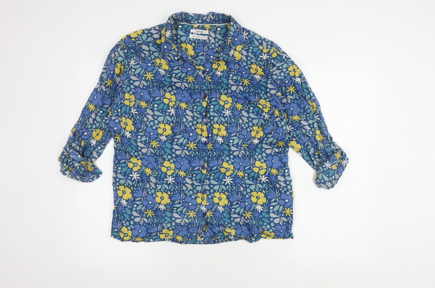 Seasalt Women's Multicoloured Floral Shirt Size 16
