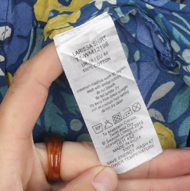 Seasalt Women's Multicoloured Floral Shirt Size 16