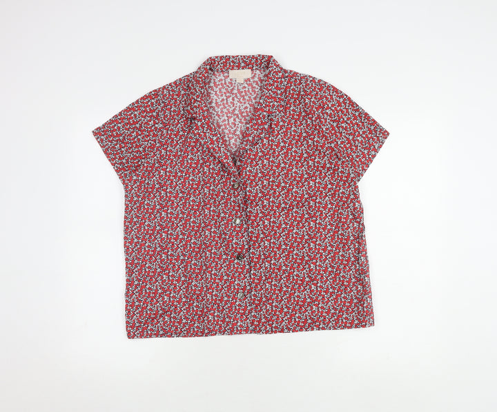 Gap Women's Multicoloured Floral Blouse, S, Cotton