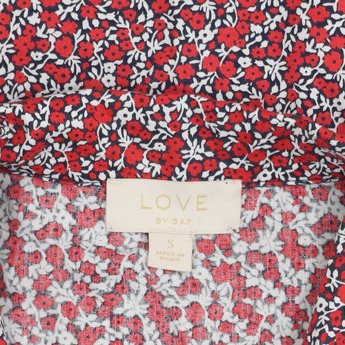 Gap Women's Multicoloured Floral Blouse, S, Cotton