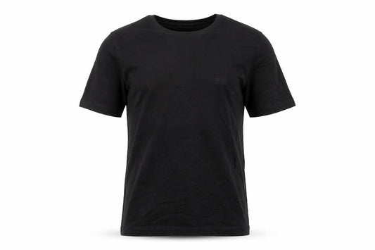 Front view of Hugo Boss Men's Black XL Crew Neck T-Shirt