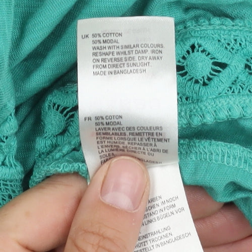 White Stuff Green Women's Tank Top Size 12 Sleeveless Casual
