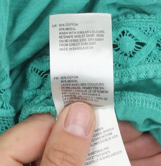 White Stuff Green Women's Tank Top Size 12 Sleeveless Casual