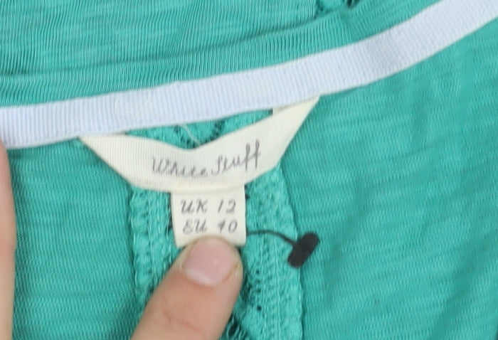 White Stuff Green Women's Tank Top Size 12 Sleeveless Casual