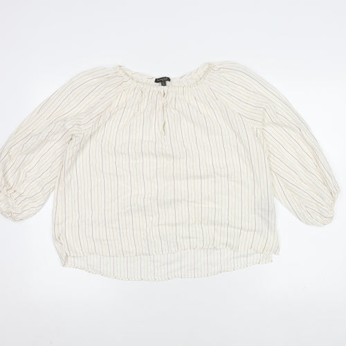 Massimo Dutti Women's Striped Blouse in Size UK 12