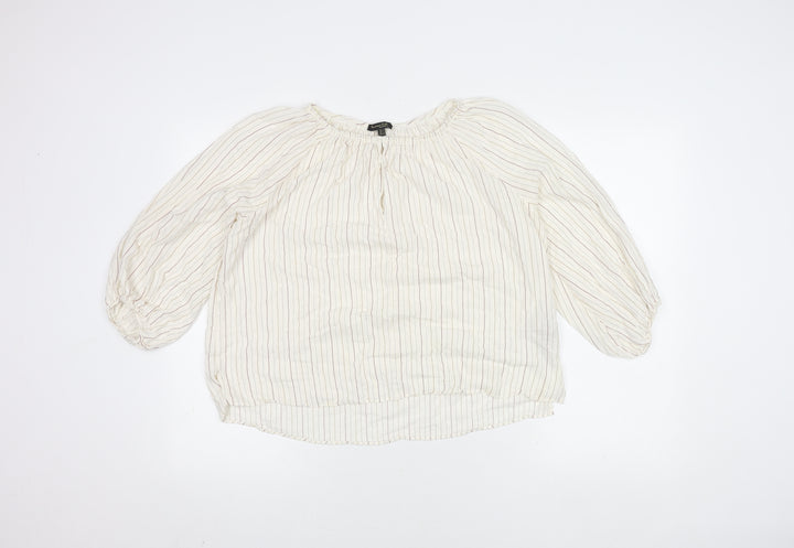 Massimo Dutti Women's Striped Blouse in Size UK 12