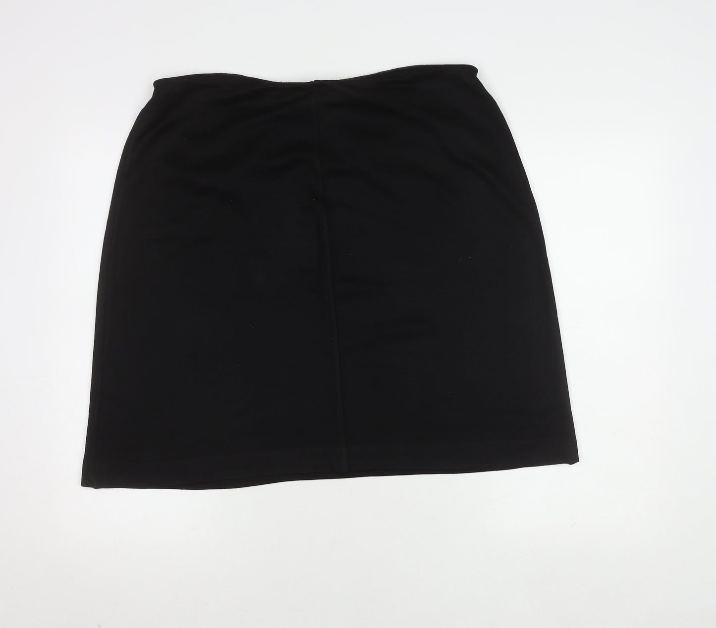 Roman Women's Black Pencil Skirt Size 18 with Zip Accents
