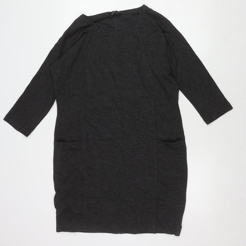 Jaeger Women's Black S Jersey Dress, 3/4 Sleeve