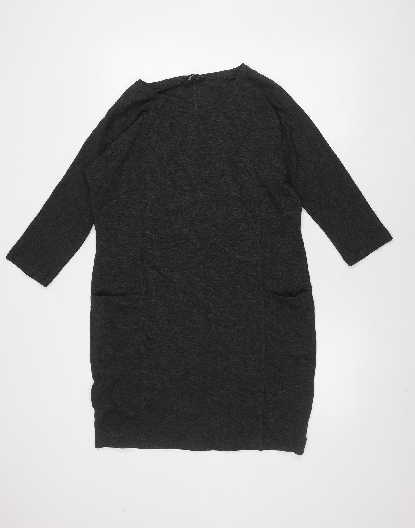 Jaeger Women's Black S Jersey Dress, 3/4 Sleeve