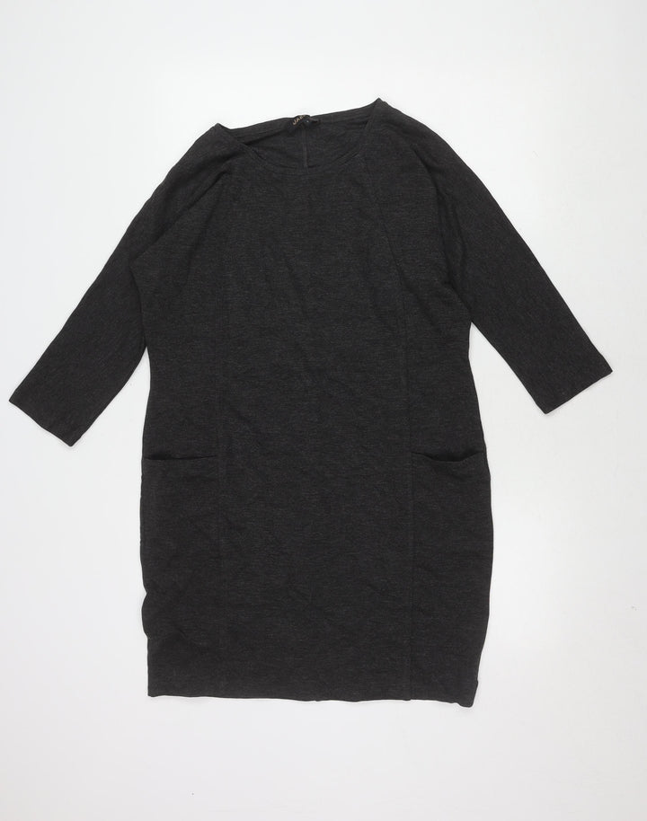 Jaeger Women's Black S Jersey Dress, 3/4 Sleeve