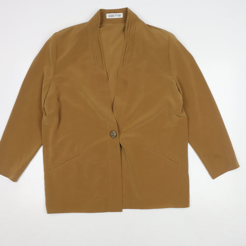 Jacques Vert Women's Brown Polyester Blazer Size 14