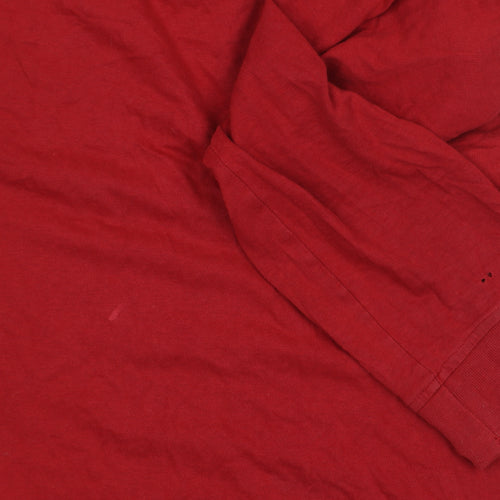 Reebok Men's Red Long Sleeve T-Shirt, Size L